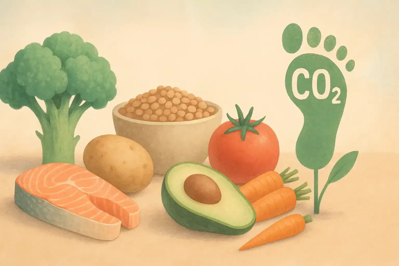 Ökologischer CO2-Fußabdruck von Lebensmitteln