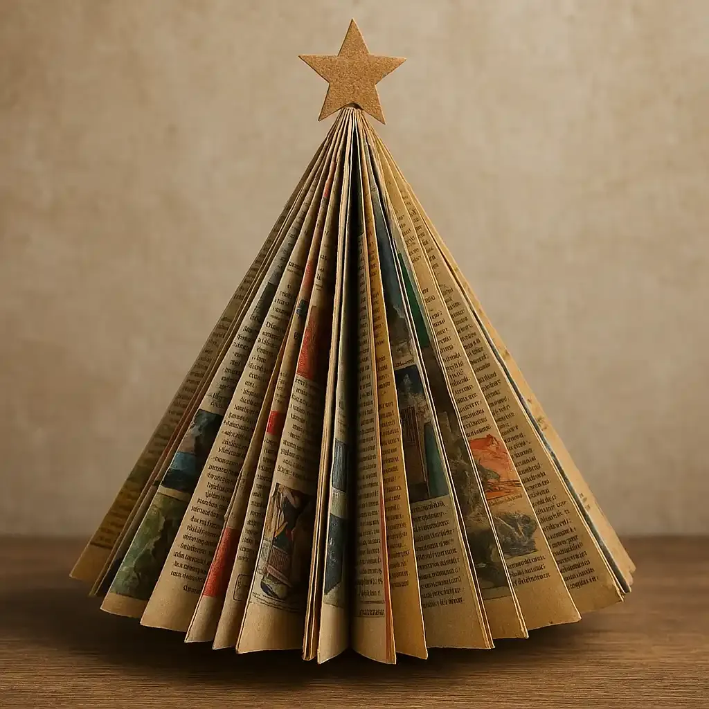 Weihnachtsbaum aus Zeitschriften