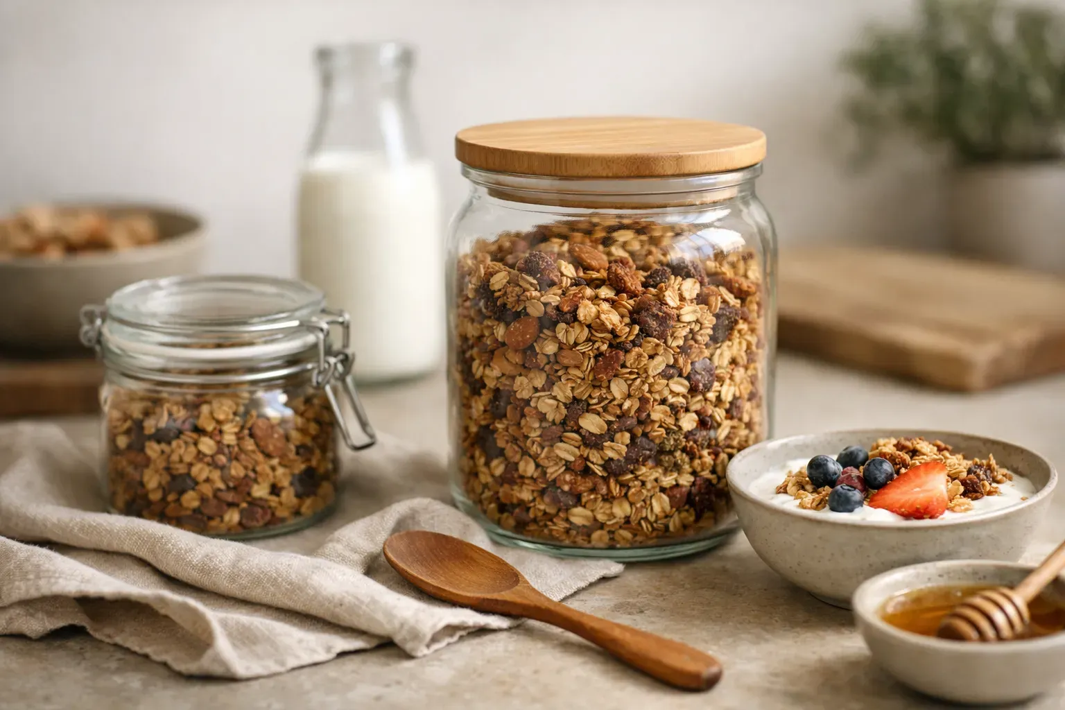Aufbewahrung und Haltbarkeit von selbstgemachtem Granola