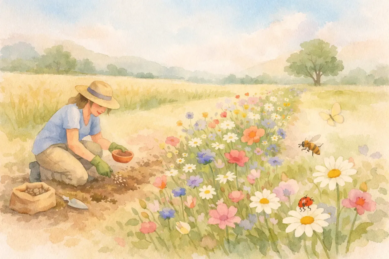 Blühstreifen anlegen: Lebensraum für Insekten schaffen