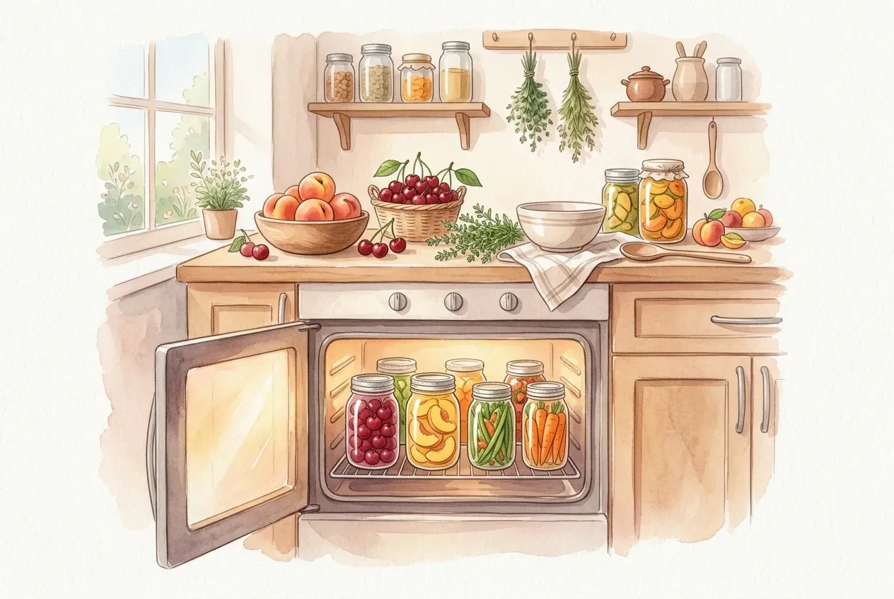 Einkochen im Backofen: Obst & Gemüse haltbar machen