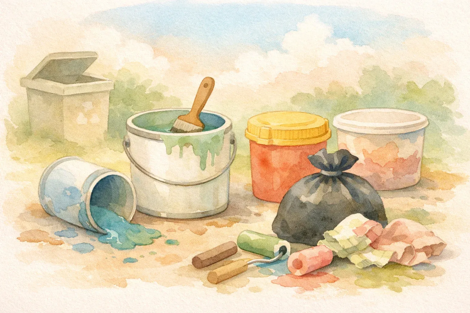 Farbe entsorgen: Farbeimer & Farbreste richtig entsorgen