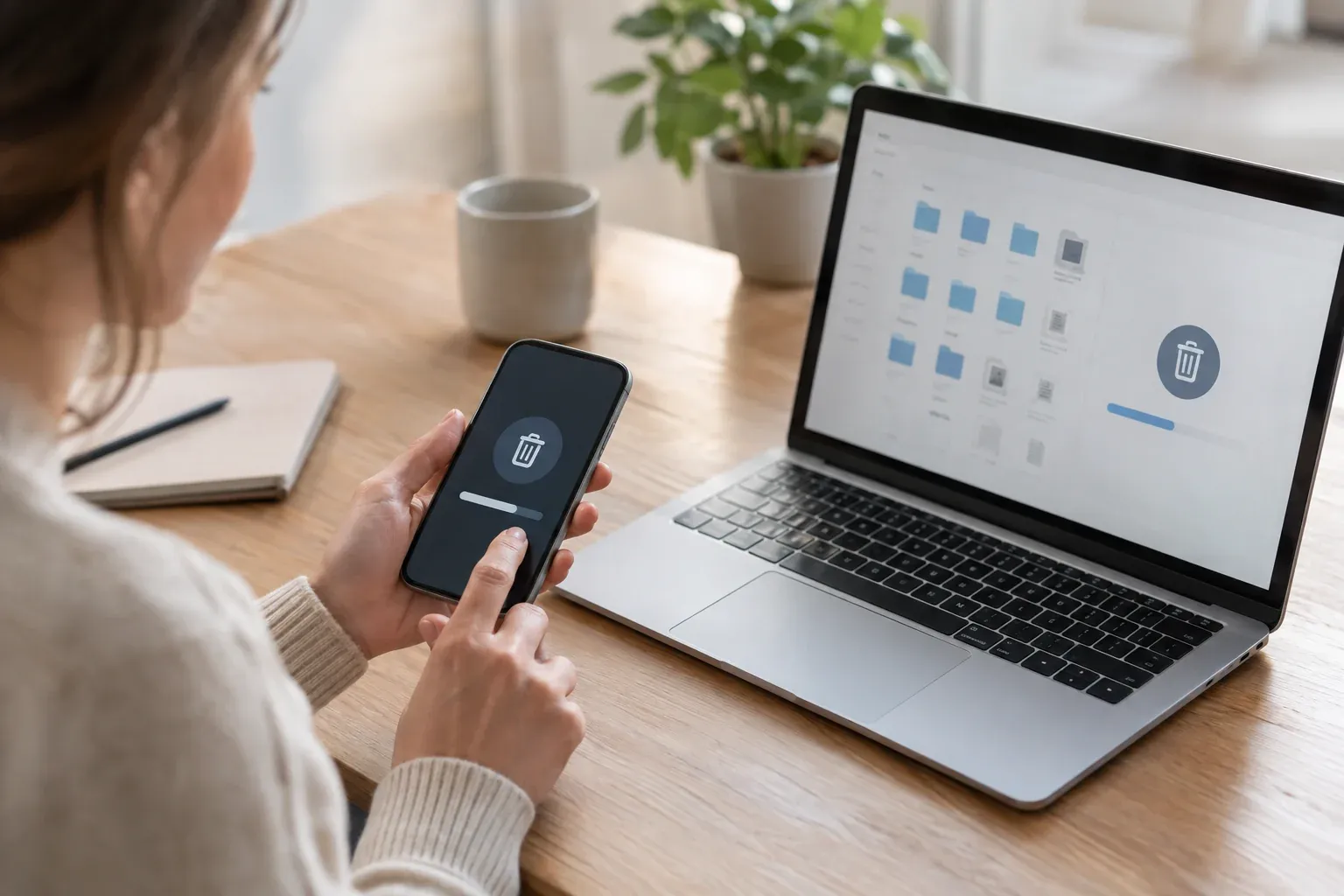 Wie lassen sich Daten auf Handy und Laptop löschen?