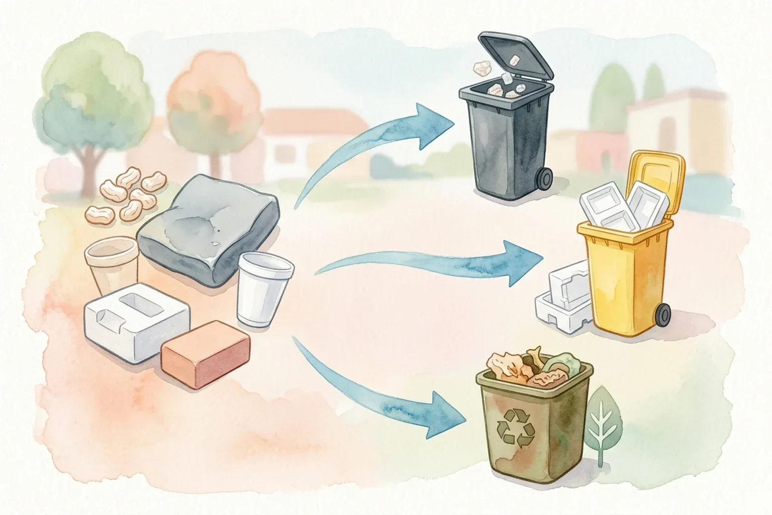 Schaumstoff entsorgen: Mülltonne, Wertstoff oder Recycling?